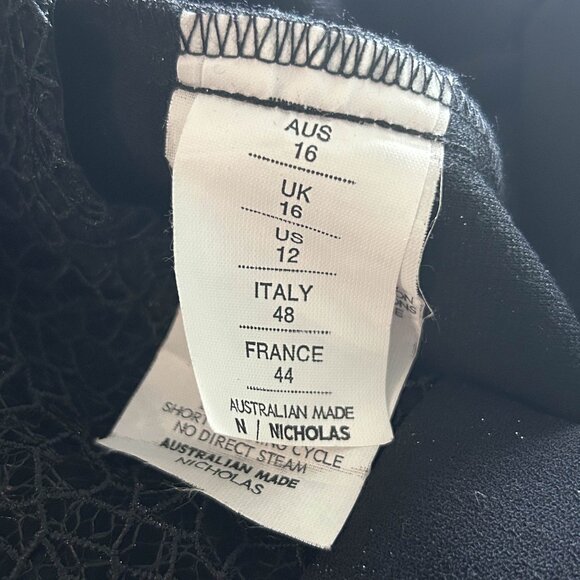 NWT Nicholas Black Crepe Insert Dress ASO Isabelle Lightwood - Picture 11 of 15